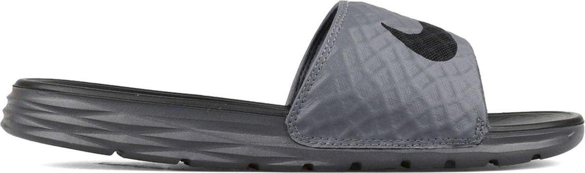 Nike Benassi Solarsoft Slippers - Maat 46 - Mannen - donker grijs/zwart |  bol.com