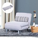 Luxe Logeer Klapbed - Slaapsofa - Opklapbaar Logeerbed - Uitklapbare Slaapstoel Bed Voor Gasten - Opklapbed - Slaapfauteuil - Eenpersoons - Grijs Luxe Logeer Klapbed - Slaapsofa - Opklapbaar Logeerbed - Uitklapbare Slaapstoel Bed Voor Gasten - Opklapbed - Slaapfauteuil - Eenpersoons - Grijs