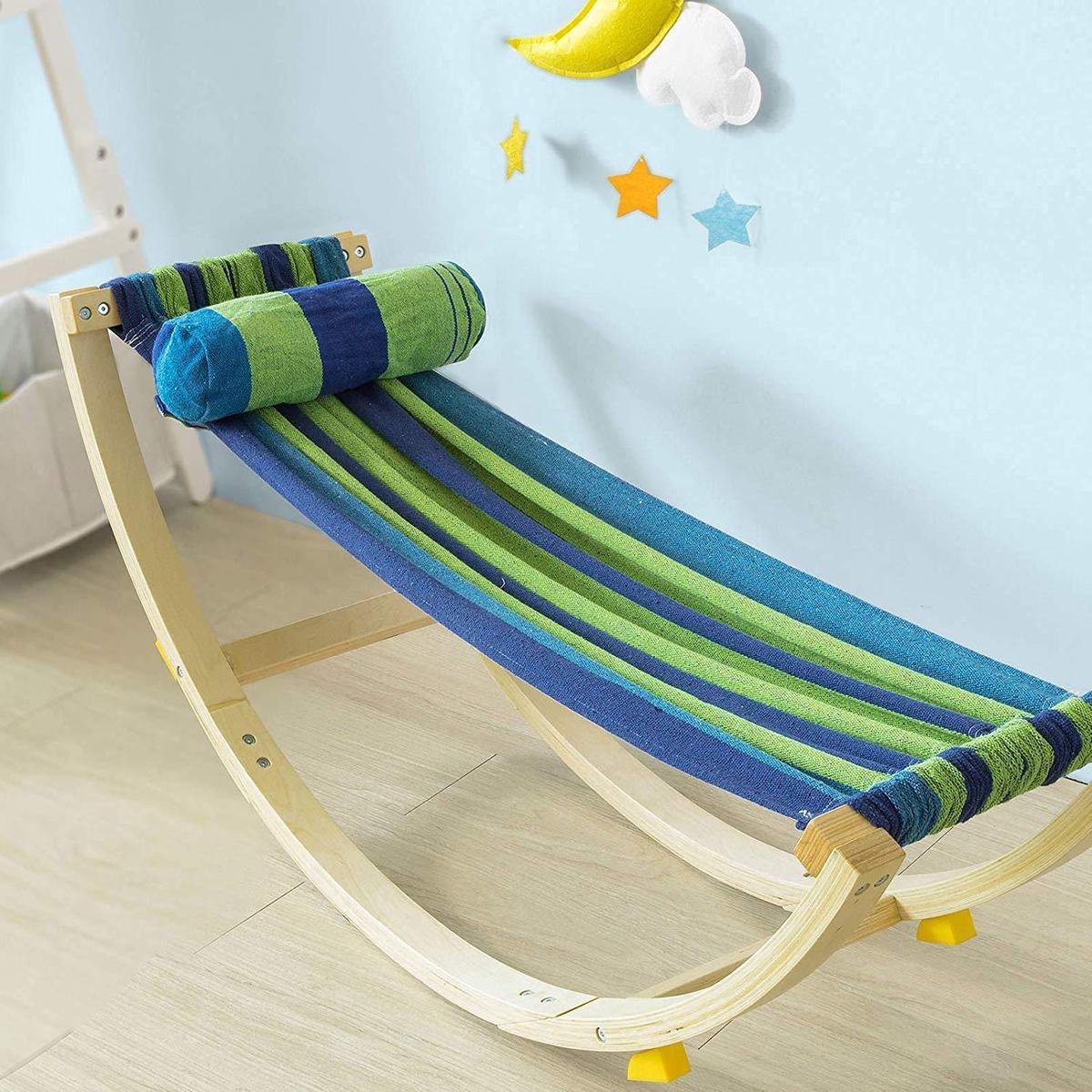KUWUNG Hangstoel, draagbare schommelstoel met led, pod swing Seat met