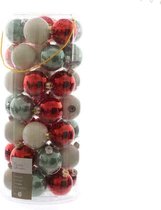 Glas Kerstballen Mix (6cm) Box 49 Stuks Christmas Time