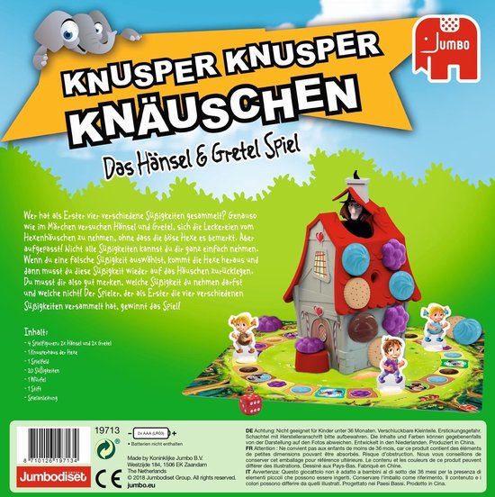 Thumbnail van een extra afbeelding van het spel Jumbo Knusper Knusper Knauschen Kaartspel Gelukspel