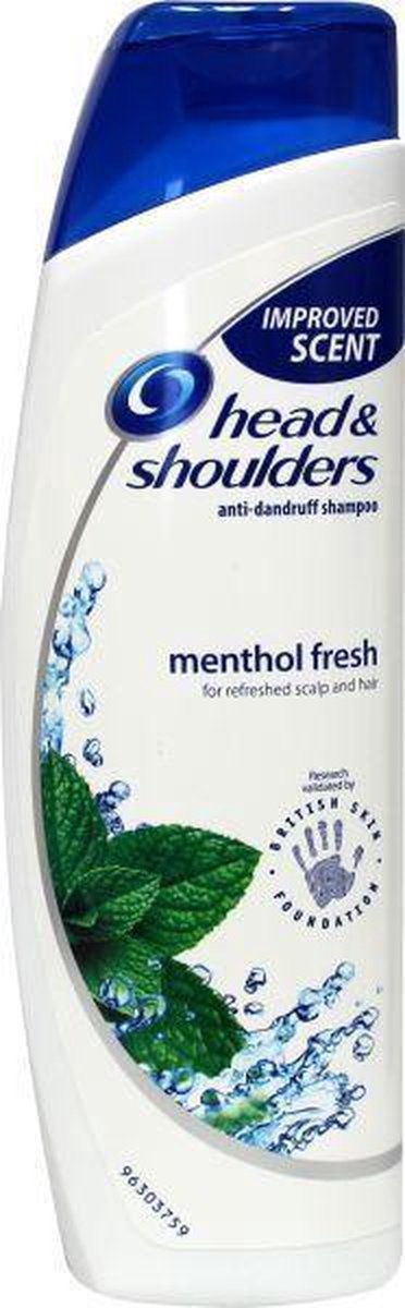 4x 250 ml Head & Shoulders anti-roosshampoo Menthol Fresh