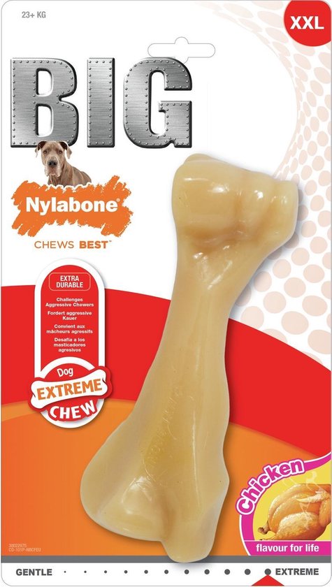Nylabone Big Chew kauwbot - kipsmaak - Hond Zwaarder dan 23 kg