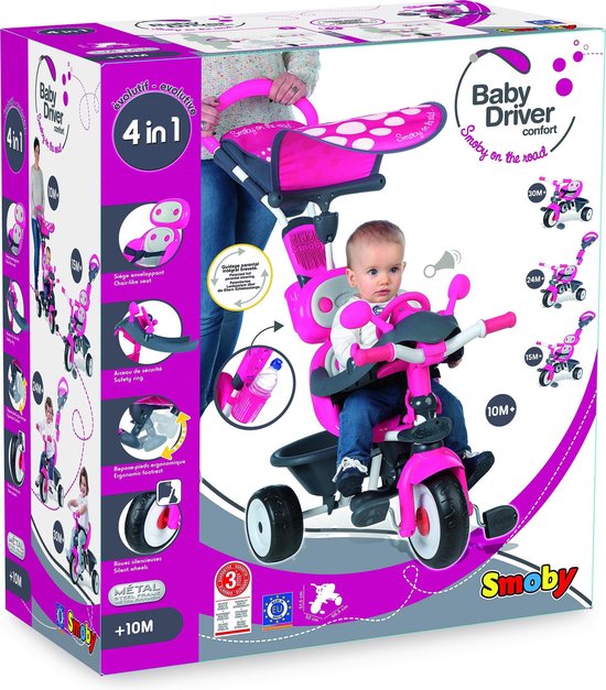 | Smoby Baby Driver Roze -