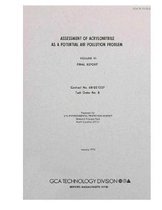 Assessment of Acrylonitrile as a Potential Air Pollution Problem