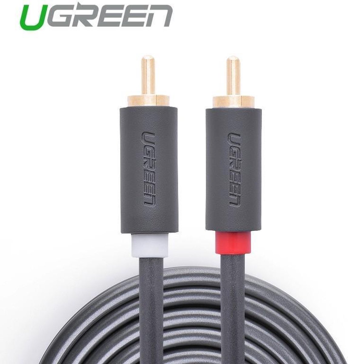 2 RCA male naar 2 RCA male kabel 2M