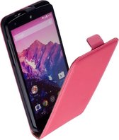 LELYCASE Flip Case Lederen Hoesje LG Nexus 5 Pink