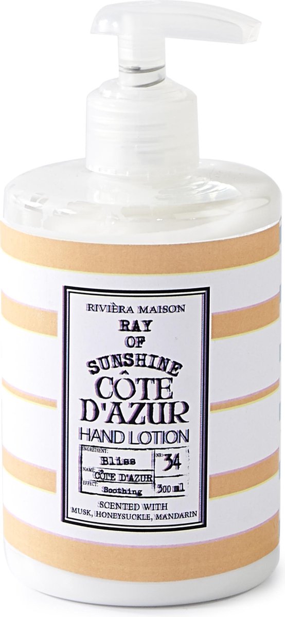 Riviera Maison - Côte D'Azur Sunshine Hand Lotion 300 - Handcrème- Kunstof