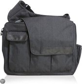 Diaper Dude - Pinstripe Messenger Ii Luiertas  - Zwart