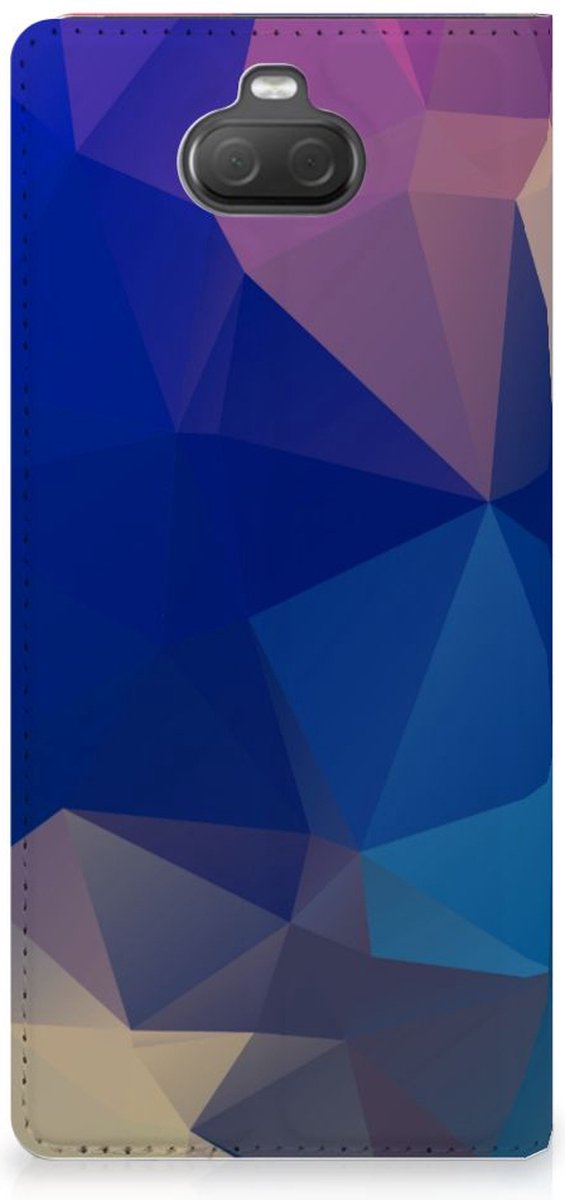 Standcase Hoesje voor Sony Xperia 10 Plus Stand Case Polygon Dark