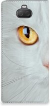 Sony Xperia 10 Plus Hoesje maken Witte Kat