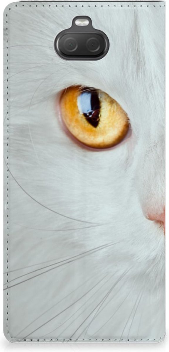 Sony Xperia 10 Plus Hoesje maken Witte Kat