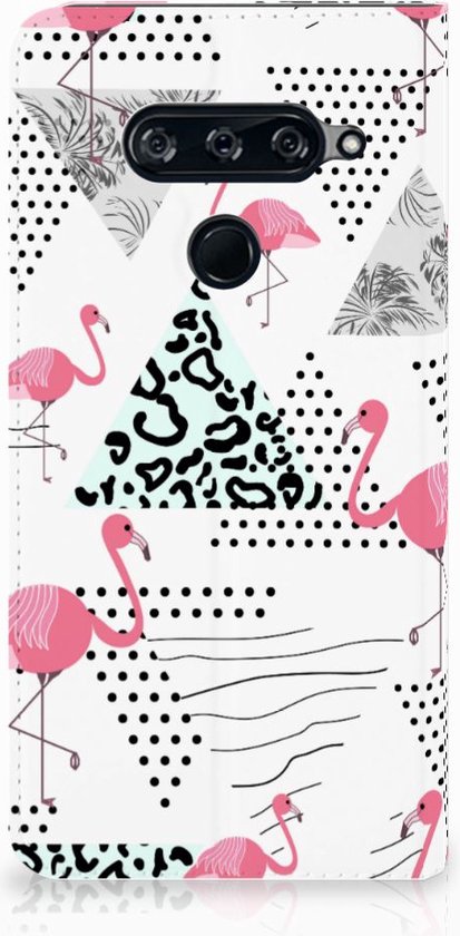 LG V40 Thinq Hoesje maken Flamingo Triangle