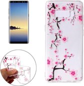 Samsung Galaxy Note 8 - hoes, cover, case - TPU - Transparant - Bloesem