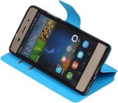 Blauw Huawei P8 Lite TPU wallet case - telefoonhoesje - smartphone hoesje - beschermhoes - book case - booktype hoesje HM Book