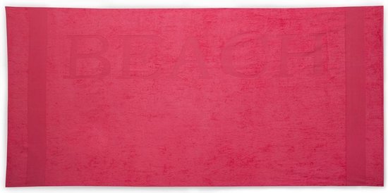 Heerlijk Zachte Velours Strandlaken Beach Fuchsia | 100x200 | Vochtabsorberend