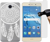 MP Case screenprotector PLUS Gratis Spring back cover voor Huawei Y7