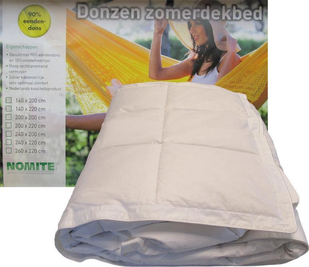 Dekbed Zomer Dons - 90% Dons - Litsjumeaux XL - 260x220 cm - Wit