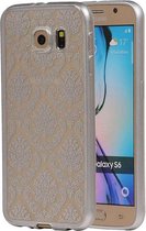TPU Paleis 3D Back Cover for Galaxy S6 G920F Zilver