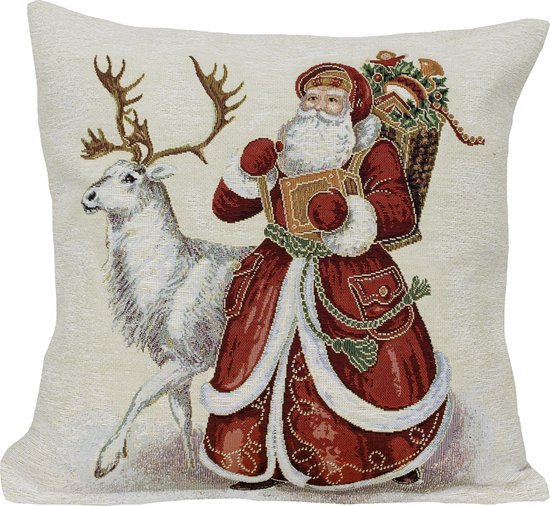 Kussenhoes Kerst Father Christmas Sierkussen Sierkussenhoes Kerstman