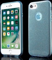 XINCUCO Glitter Hybrid Kunststof + TPU Backcover iPhone 7 - Blauw