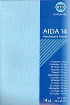 Borduurstof Aida 14 count - Blauw - RTO
