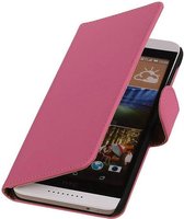 Bookstyle Wallet Case Hoesjes voor HTC Desire 626 Roze