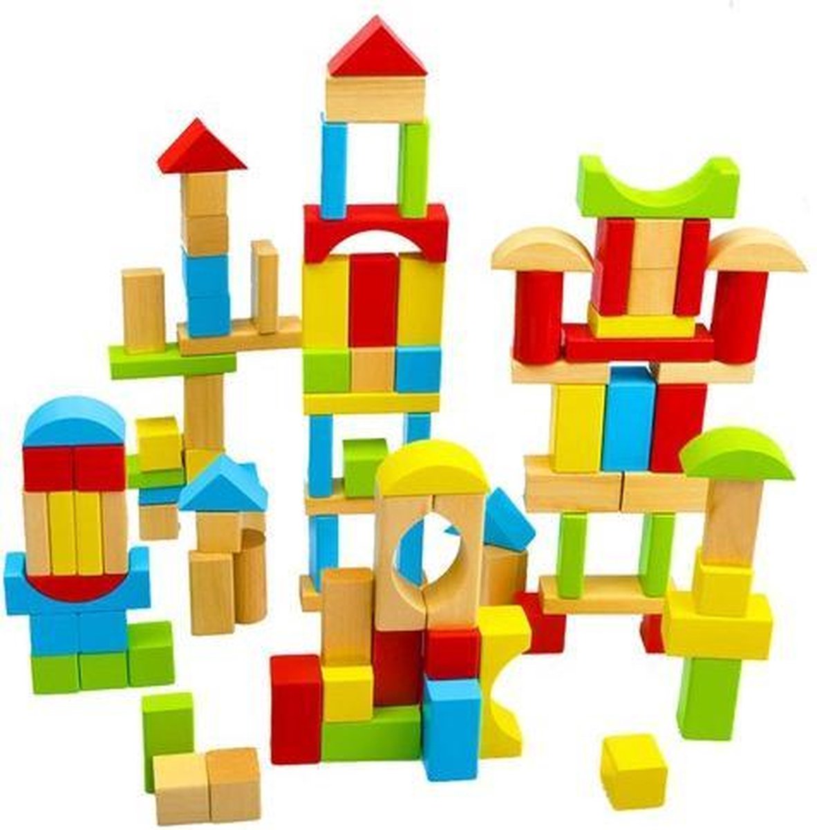 Imaginarium NATURAL BLOCKS Houten Blokken in Emmer 100