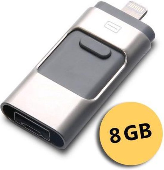 USB stick – flashdrive – 8 GB – voor iPhone Android en PC of Mac –  externe... | bol.com