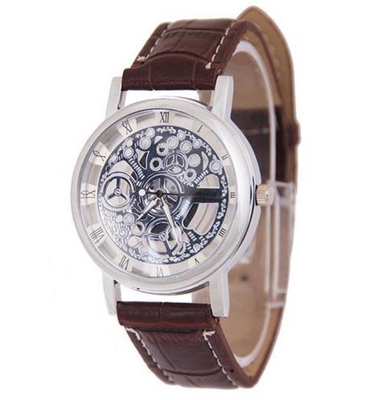 bol.com | Trendy Watch-Unisex-Dames-Heren-Horloge-trendy met open doorzichtige