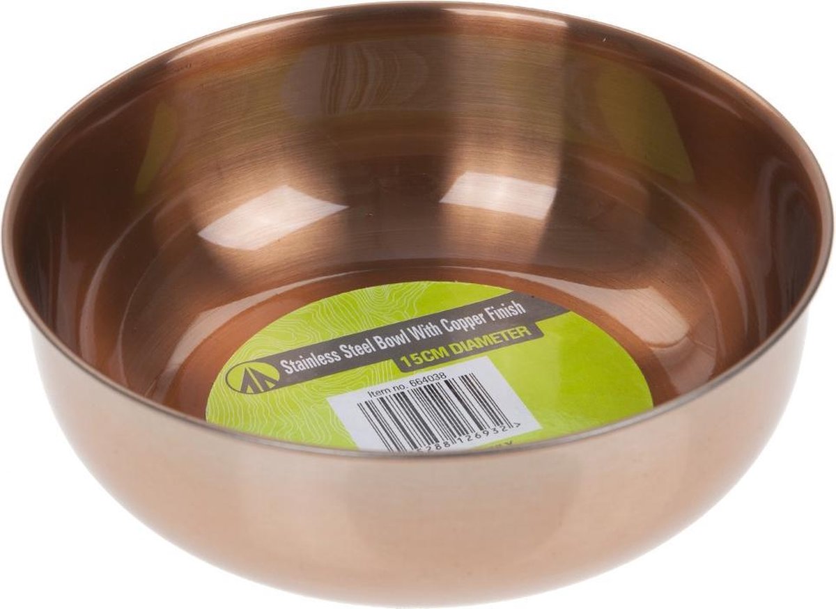 B&co Schaal Copper Finish Staal 15 Cm Brons