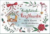 Handgeletterde kerstkaarten om te kleuren