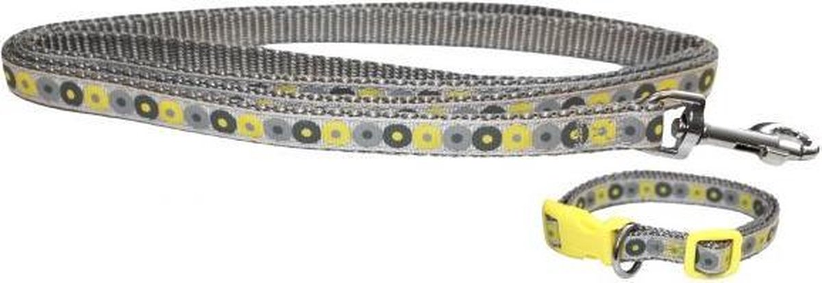 Bol.com Little Rascals Puppy Halsband met Lijn - Geel aanbieding