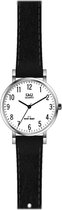 Q&Q Horloge - Zilverkleurig (kleur kast) - Zwart bandje - 31 mm
