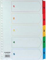 Class'ex tabbladen set 1-5 gekleurde tabs