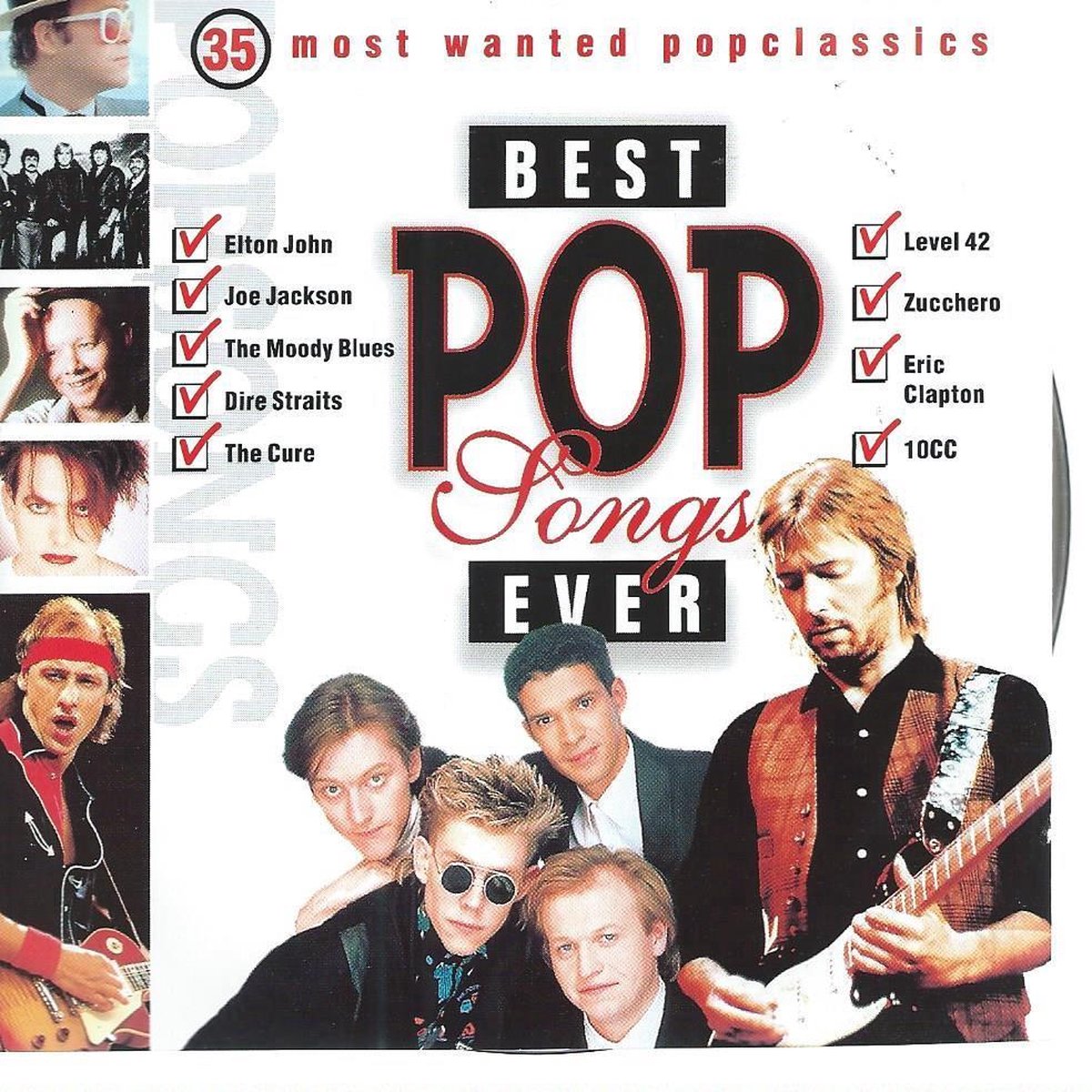 BEST POP SONGS EVER DUBBEL CD, Moody Blues, Eric Clapton, Dire