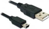 DeLOCK USB 2.0-A / USB mini-B 5pin - 0.70m câble USB 0,70 m USB A Mini-USB B Noir