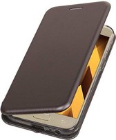 Slim Folio Case - Book Case Telefoonhoesje - Folio Flip Hoesje - Geschikt voor Samsung Galaxy A7 2017 A720F - Grijs