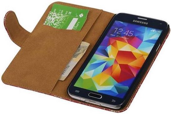 Étui Samsung Galaxy Core Bloem Bookstyle Rouge