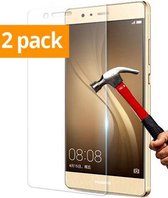 Sterke Tempered Gehard Glazen Glass Screenprotector geschikt voor Huawei P9 Lite (2 pack)