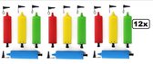 6x Luxe ballonpomp rood/geel/groen/blauw