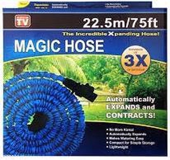 Magic Hose - Flexibele elastische tuinslang - 22,5 meter - inclusief accessoires - Magic Hose