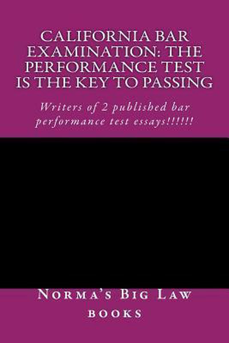California Bar Examination 9781503390058 Norma'S Big Law Books Boeken