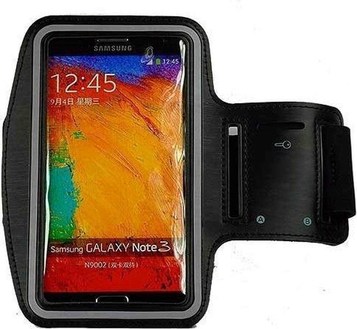Sport armband hardloop hoesje voor Samsung Galaxy Note2/Note 3- Zwart
