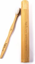 BY OLIVE Bamboe Tandenborstel Travel Case met Bamboo Toothbrush