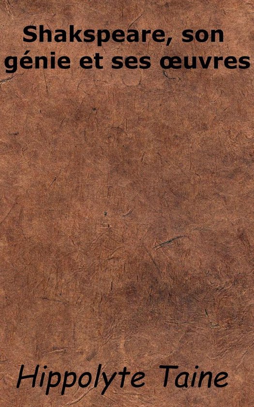 Shakspeare, son génie et ses oeuvres - cover