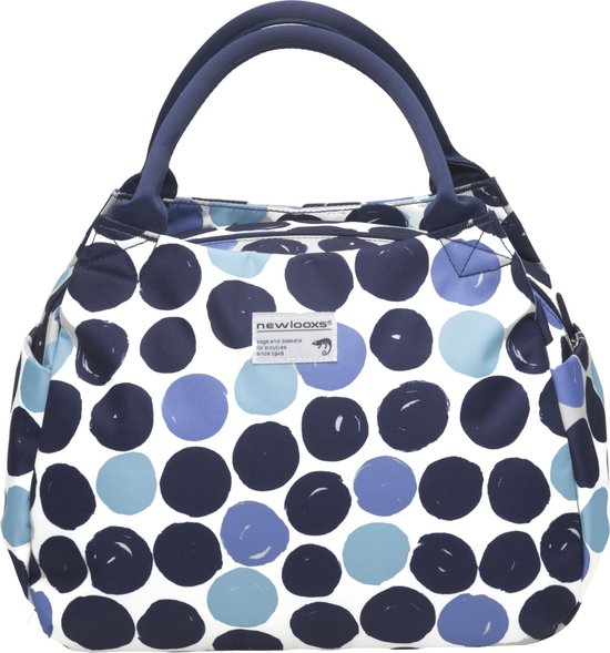 New Looxs Tosca Midi Enkele Fietstas - 11 liter - Dots blauw van New Looxs — afbeelding 2