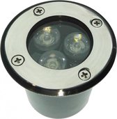 LED buitenlamp | LED grondspot rond 82mm | 3W=30W | warmwit 2700K | waterdicht IP65