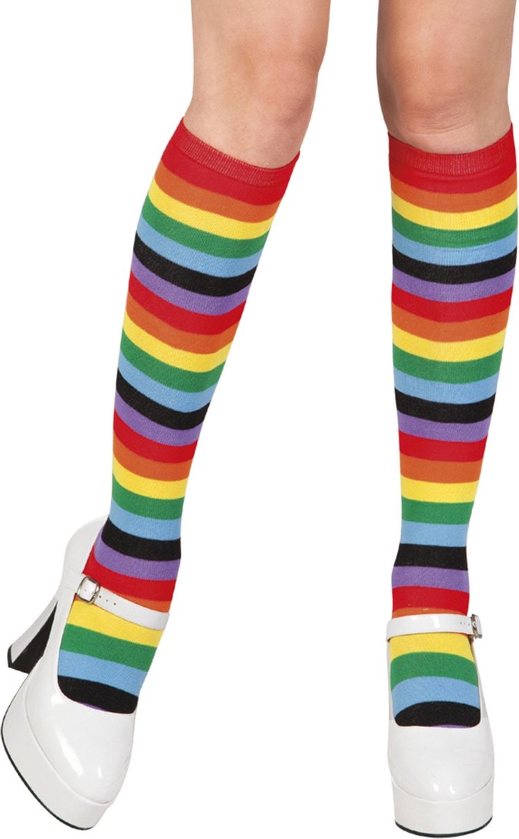 Regenboog kniekousen
