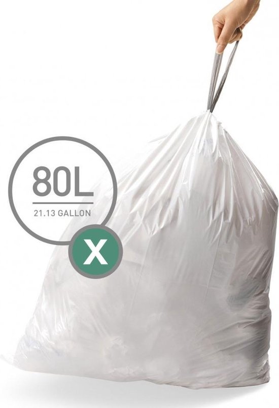 Simplehuman Vuilzak Code X 80 liter 50 stuks
